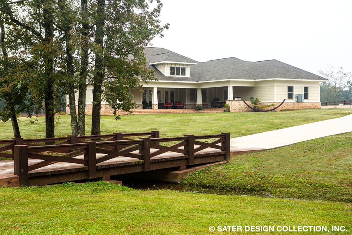 Plan 340004STR: Downsized Craftsman House Plan with 8'-deep Front Porch - 2476 Sq Ft - Image #8 - Craftsman, Florida-Style, Southern, Southern Traditional