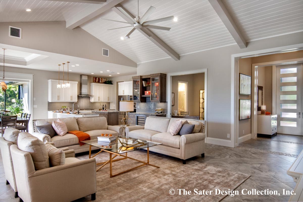 Plan 340006STR: Coastal Contemporary Home Plan with Cabana and Florida Room - Image #4 - Coastal, Coastal Contemporary, Contemporary, European, Florida-Style, Mediterranean, Transitional