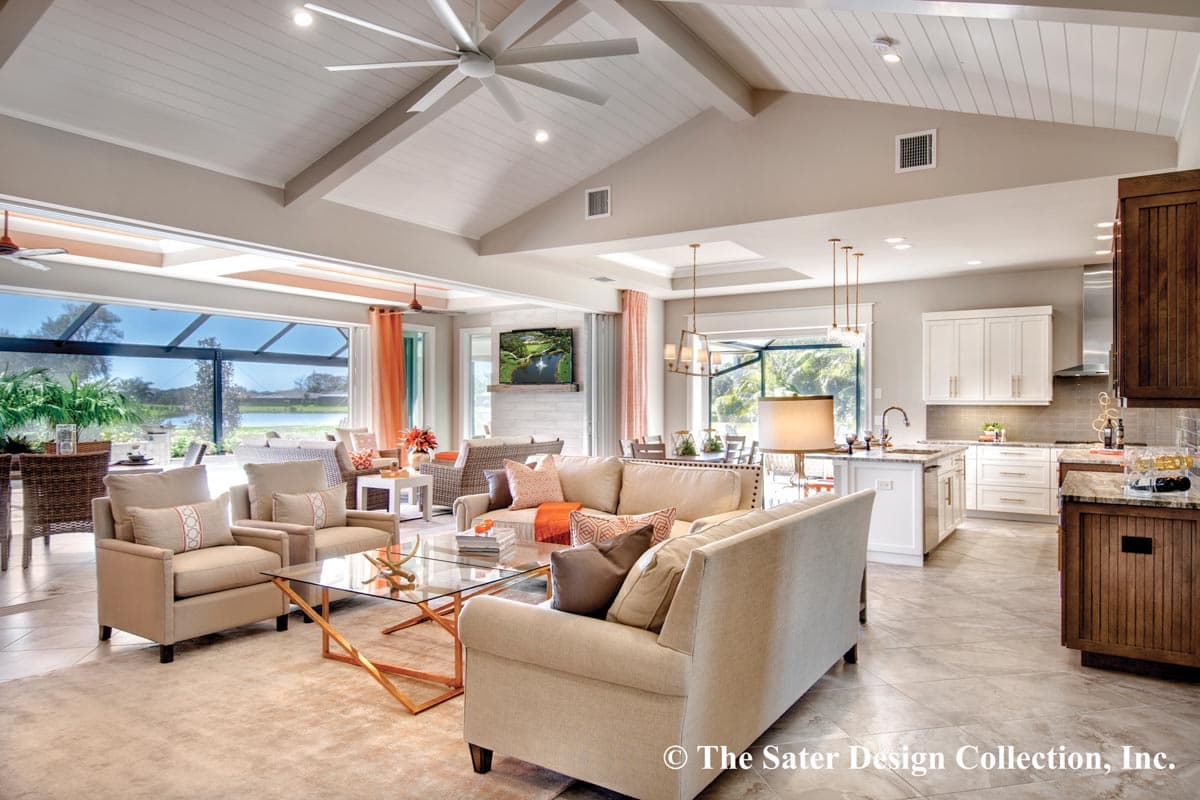 Plan 340006STR: Coastal Contemporary Home Plan with Cabana and Florida Room - Image #5 - Coastal, Coastal Contemporary, Contemporary, European, Florida-Style, Mediterranean, Transitional