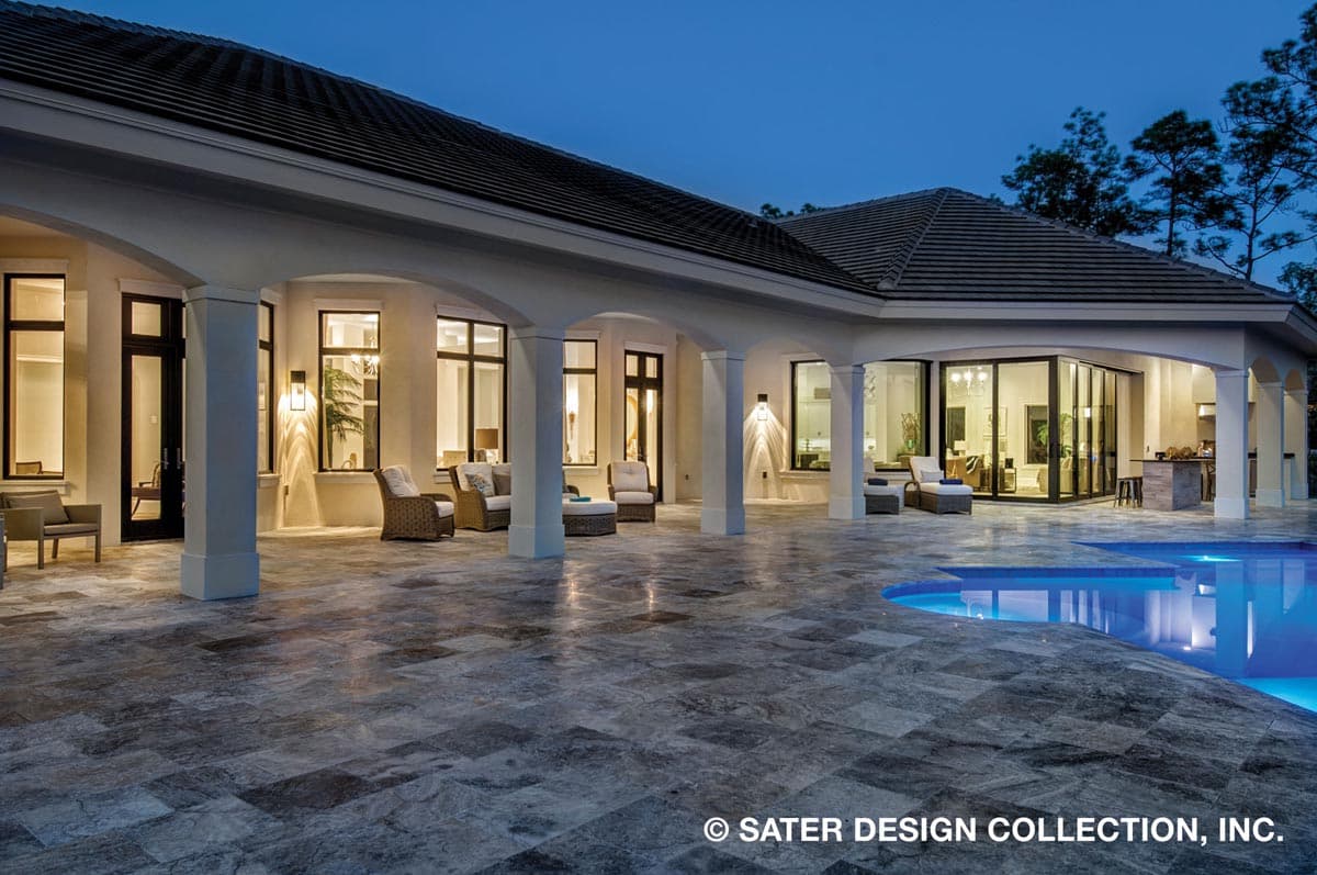 Plan 340007STR: Wide Transitional House Plan with Large Verandah in Back and a Split Bedroom Layout - Image #5 - Coastal, Coastal Contemporary, Contemporary, European, Florida-Style, Modern, Southern, Transitional