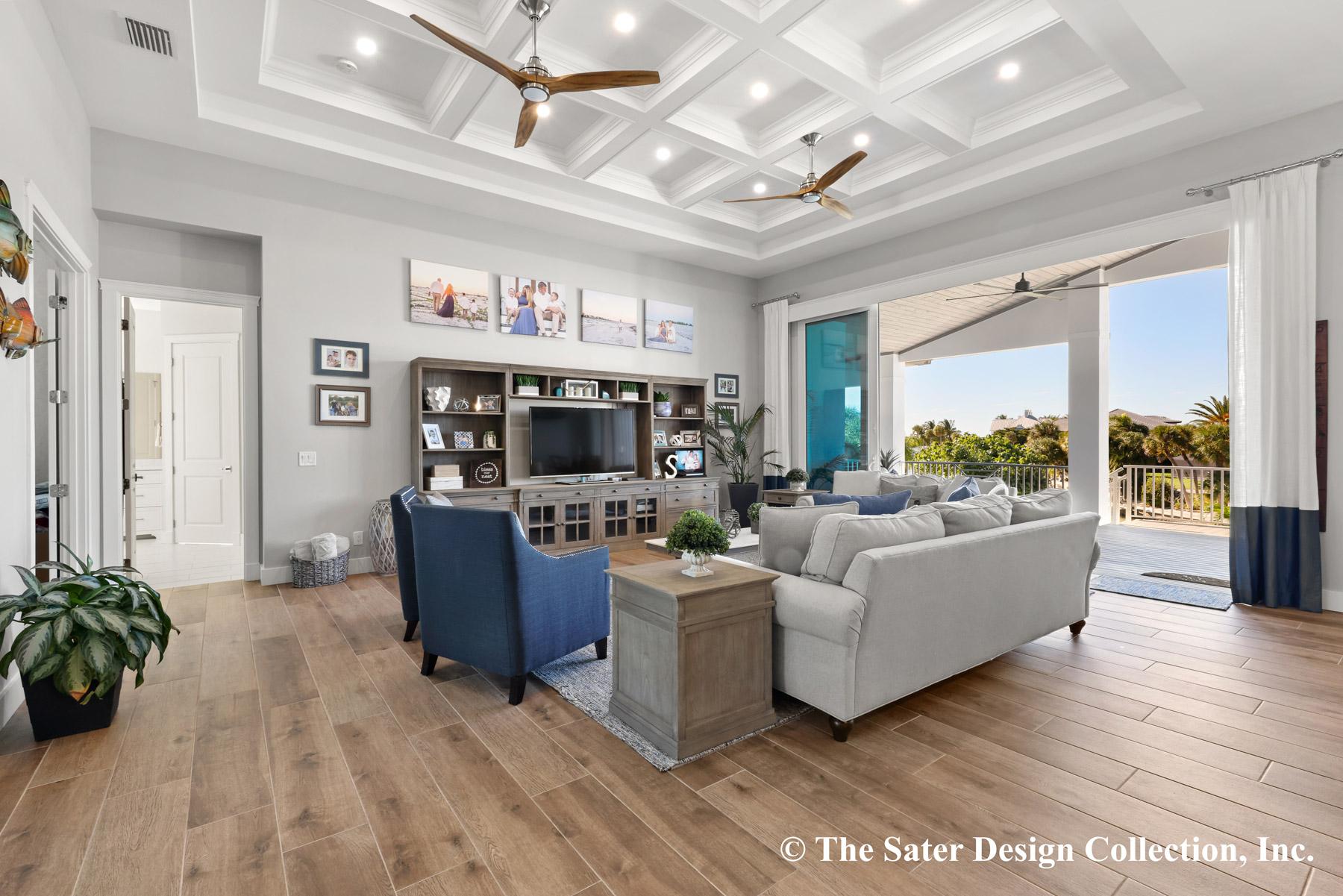 Plan 340020STR: 4-Bed Beach Home Plan with Home Office and Drive-Under Garage - 2543 Sq Ft - Image #7 - Beach, Coastal, Florida-Style, Low Country