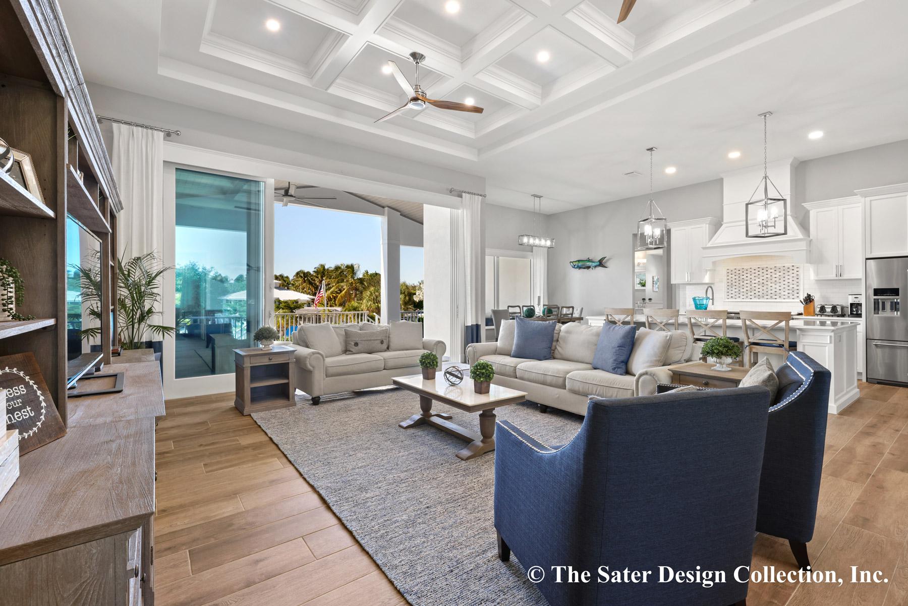 Plan 340020STR: 4-Bed Beach Home Plan with Home Office and Drive-Under Garage - 2543 Sq Ft - Image #9 - Beach, Coastal, Florida-Style, Low Country