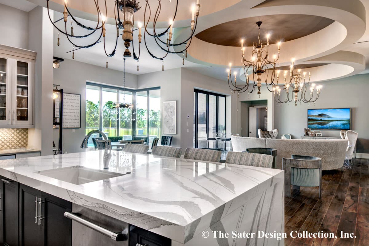 Plan 340027STR: Contemporary West Indies-style House Plan with Two Connected Lanais - Image #10 - European, Florida-Style, Mediterranean, Southern, Transitional