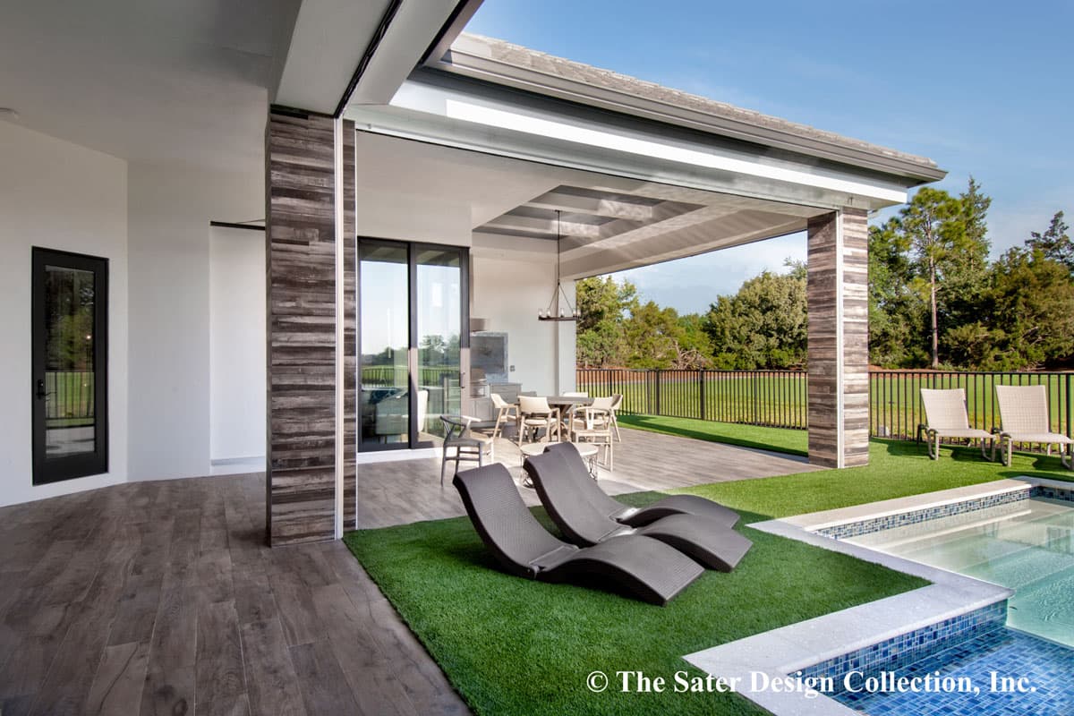 Plan 340027STR: Contemporary West Indies-style House Plan with Two Connected Lanais - Image #16 - European, Florida-Style, Mediterranean, Southern, Transitional