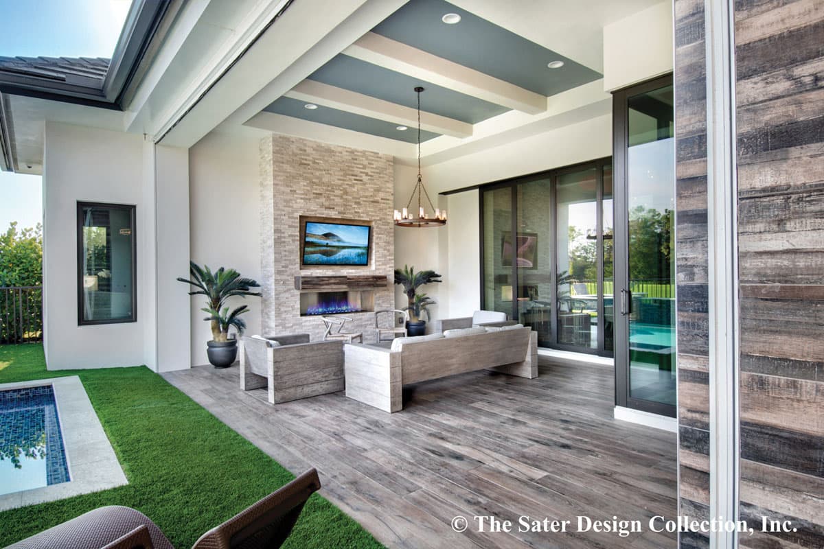 Plan 340027STR: Contemporary West Indies-style House Plan with Two Connected Lanais - Image #18 - European, Florida-Style, Mediterranean, Southern, Transitional