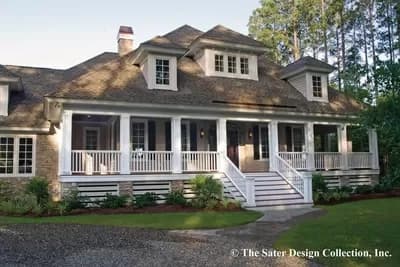 3-Bed Country Home Plan with Wraparound Porch