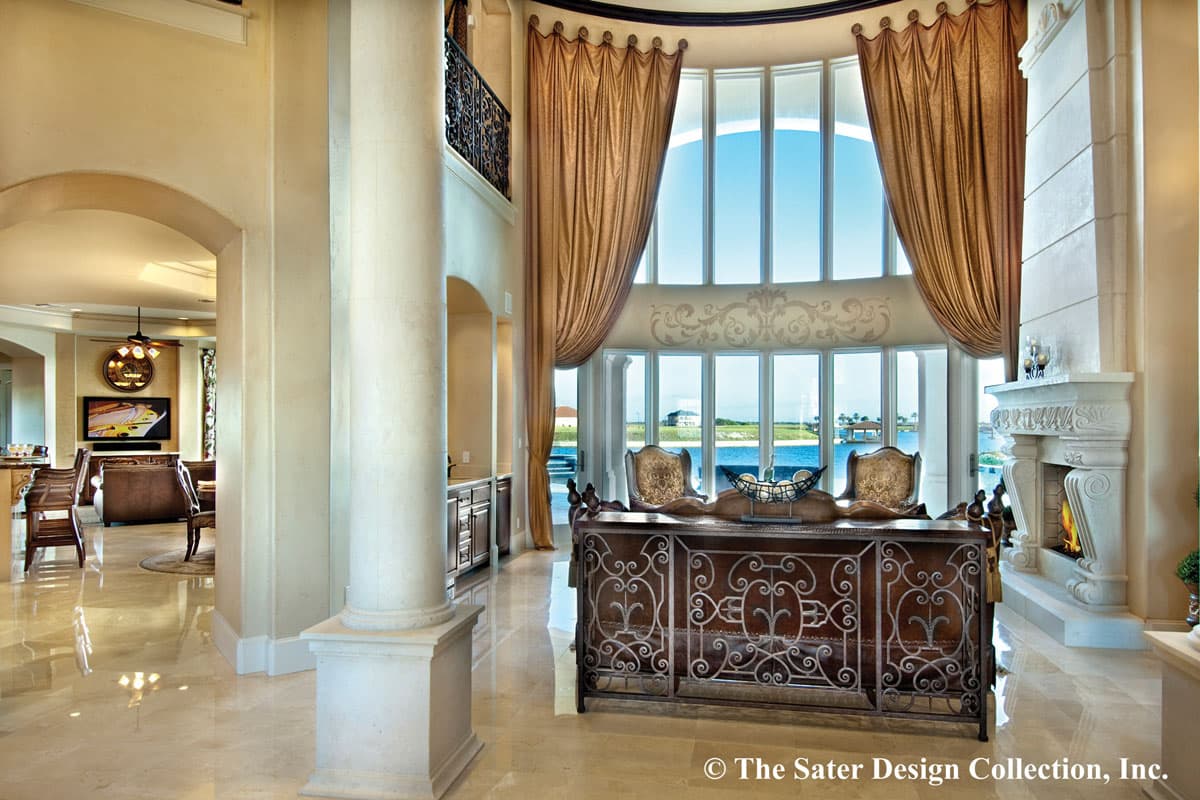Plan 340033STR: Spacious Mediterranean House Plan with Porte Cochere and Private Master Suite - Image #9 - Coastal, European, Florida-Style, Mediterranean