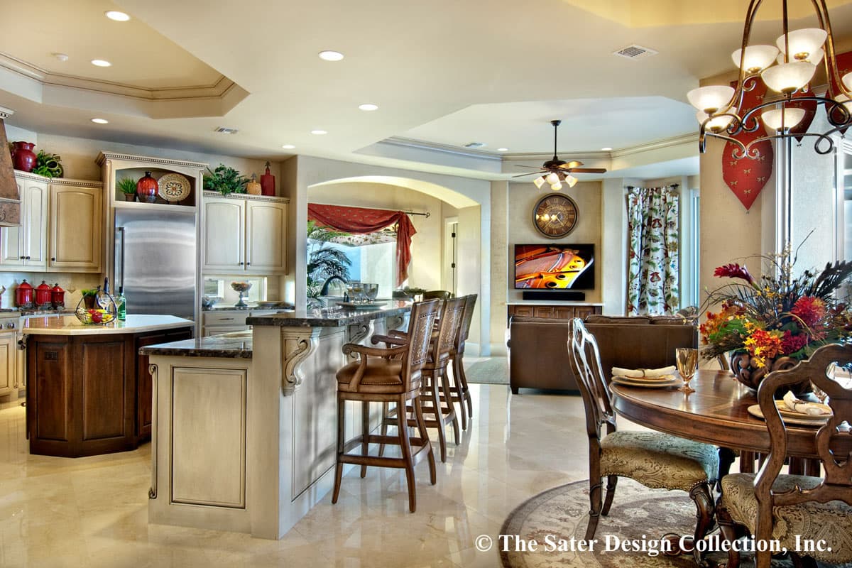 Plan 340033STR: Spacious Mediterranean House Plan with Porte Cochere and Private Master Suite - Image #12 - Coastal, European, Florida-Style, Mediterranean