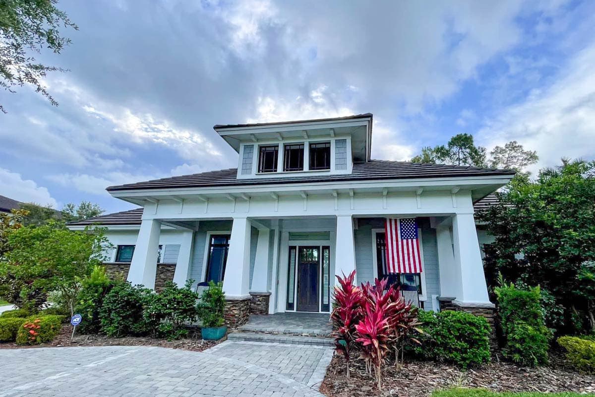 Plan 340034STR: Beautiful Craftsman House Plan with Bracketed Eaves - 3108 Sq Ft - Image #2 - Coastal, Coastal Contemporary, Contemporary, Craftsman, New American, Southern