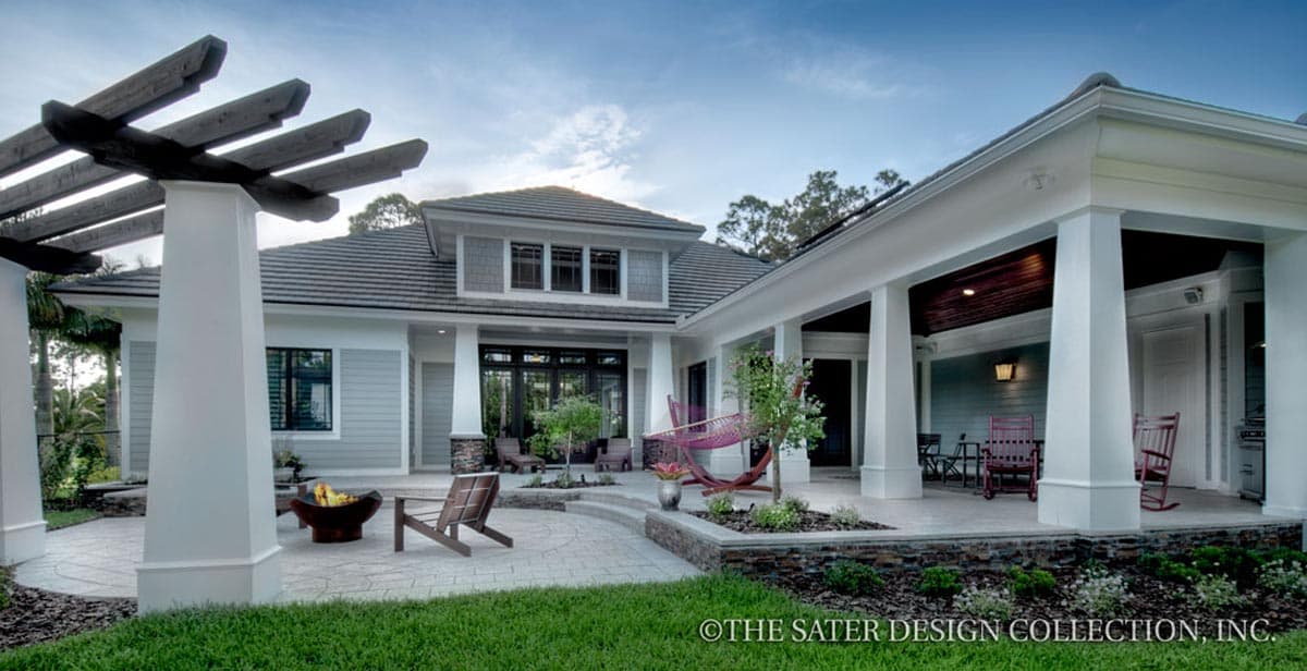 Plan 340034STR: Beautiful Craftsman House Plan with Bracketed Eaves - 3108 Sq Ft - Image #8 - Coastal, Coastal Contemporary, Contemporary, Craftsman, New American, Southern