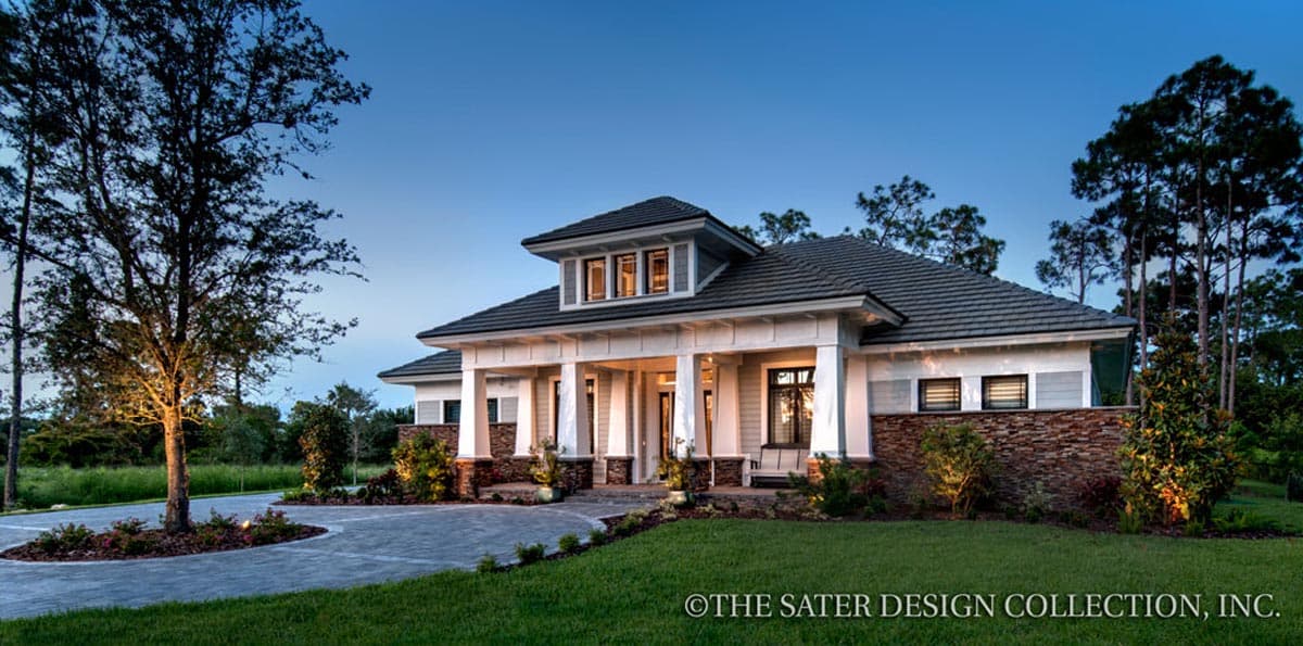 Plan 340034STR: Beautiful Craftsman House Plan with Bracketed Eaves - 3108 Sq Ft - Image #5 - Coastal, Coastal Contemporary, Contemporary, Craftsman, New American, Southern
