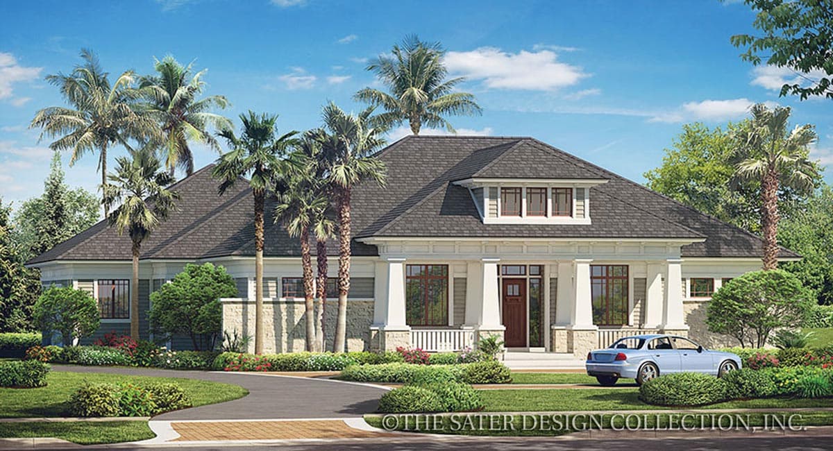 Plan 340034STR: Beautiful Craftsman House Plan with Bracketed Eaves - 3108 Sq Ft - Image #12 - Coastal, Coastal Contemporary, Contemporary, Craftsman, New American, Southern
