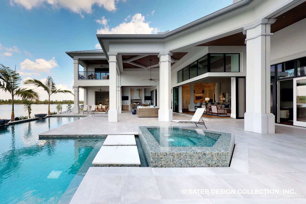 Plan 340040STR: Contemporary 5 Bed House Plan with a Courtyard Entrance - Image #6 - Coastal, Coastal Contemporary, Contemporary, European, Florida-Style, Mediterranean, Southern, Transitional