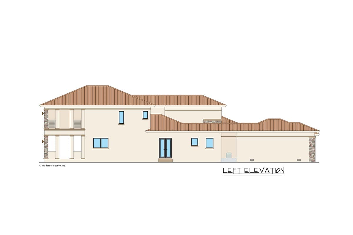 Plan 340045STR: Coastal Contemporary House Plan with Study and Optional Elevator - 3726 Sq Ft - Image #22 - Coastal, Coastal Contemporary, Contemporary, Florida-Style, Southern