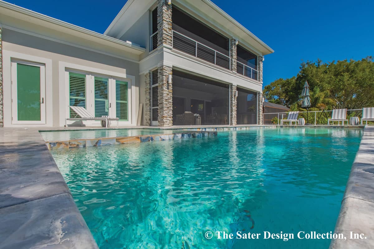Plan 340045STR: Coastal Contemporary House Plan with Study and Optional Elevator - 3726 Sq Ft - Image #4 - Coastal, Coastal Contemporary, Contemporary, Florida-Style, Southern