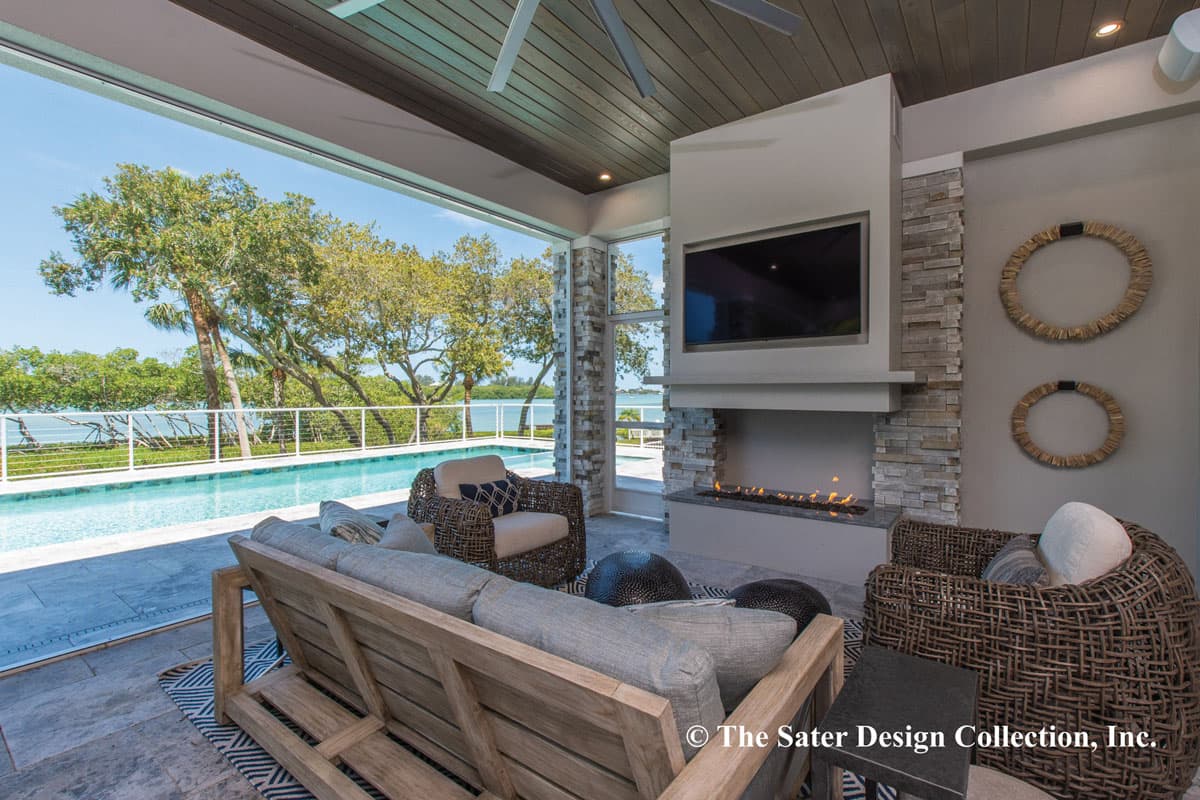Plan 340045STR: Coastal Contemporary House Plan with Study and Optional Elevator - 3726 Sq Ft - Image #19 - Coastal, Coastal Contemporary, Contemporary, Florida-Style, Southern