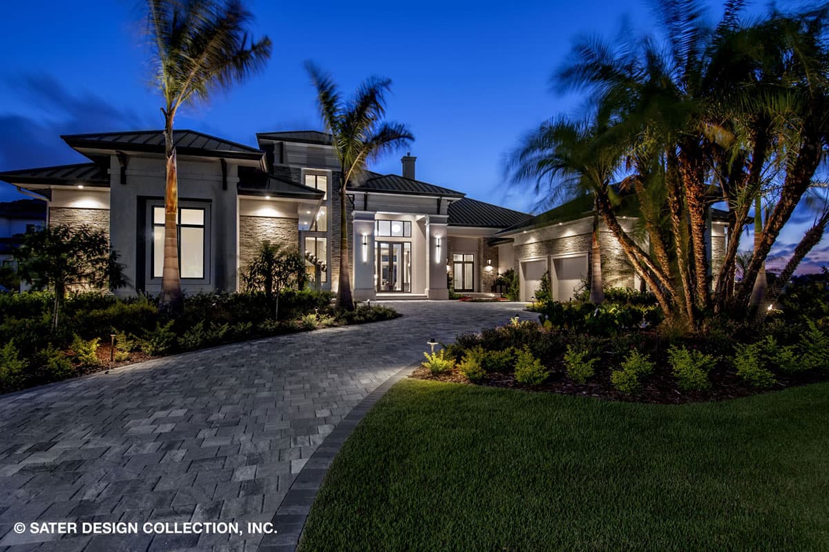 Plan 340046STR: Luxury Mediterranean Home Plan with Expansive Outdoor Living Areas - 7466 Sq Ft - Image #5 - Coastal, Coastal Contemporary, European, Florida-Style, Mediterranean, New American, Southern
