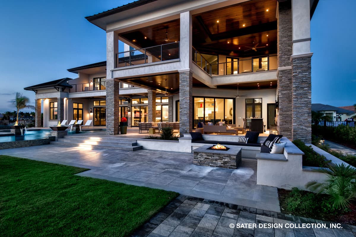 Plan 340046STR: Luxury Mediterranean Home Plan with Expansive Outdoor Living Areas - 7466 Sq Ft - Image #6 - Coastal, Coastal Contemporary, European, Florida-Style, Mediterranean, New American, Southern