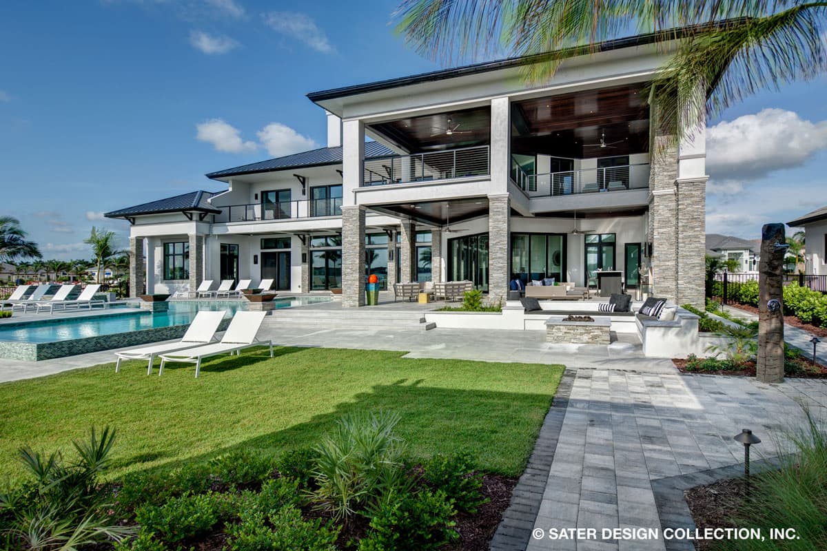 Plan 340046STR: Luxury Mediterranean Home Plan with Expansive Outdoor Living Areas - 7466 Sq Ft - Image #7 - Coastal, Coastal Contemporary, European, Florida-Style, Mediterranean, New American, Southern