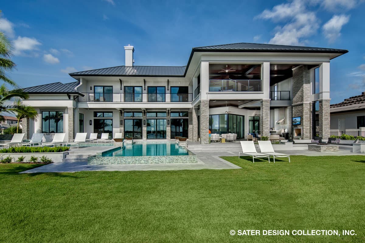 Plan 340046STR: Luxury Mediterranean Home Plan with Expansive Outdoor Living Areas - 7466 Sq Ft - Image #8 - Coastal, Coastal Contemporary, European, Florida-Style, Mediterranean, New American, Southern