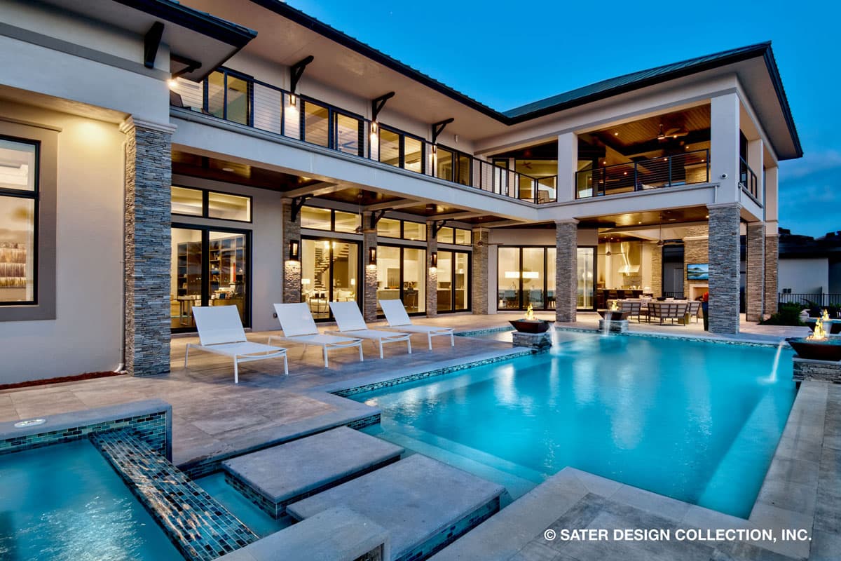 Plan 340046STR: Luxury Mediterranean Home Plan with Expansive Outdoor Living Areas - 7466 Sq Ft - Image #11 - Coastal, Coastal Contemporary, European, Florida-Style, Mediterranean, New American, Southern