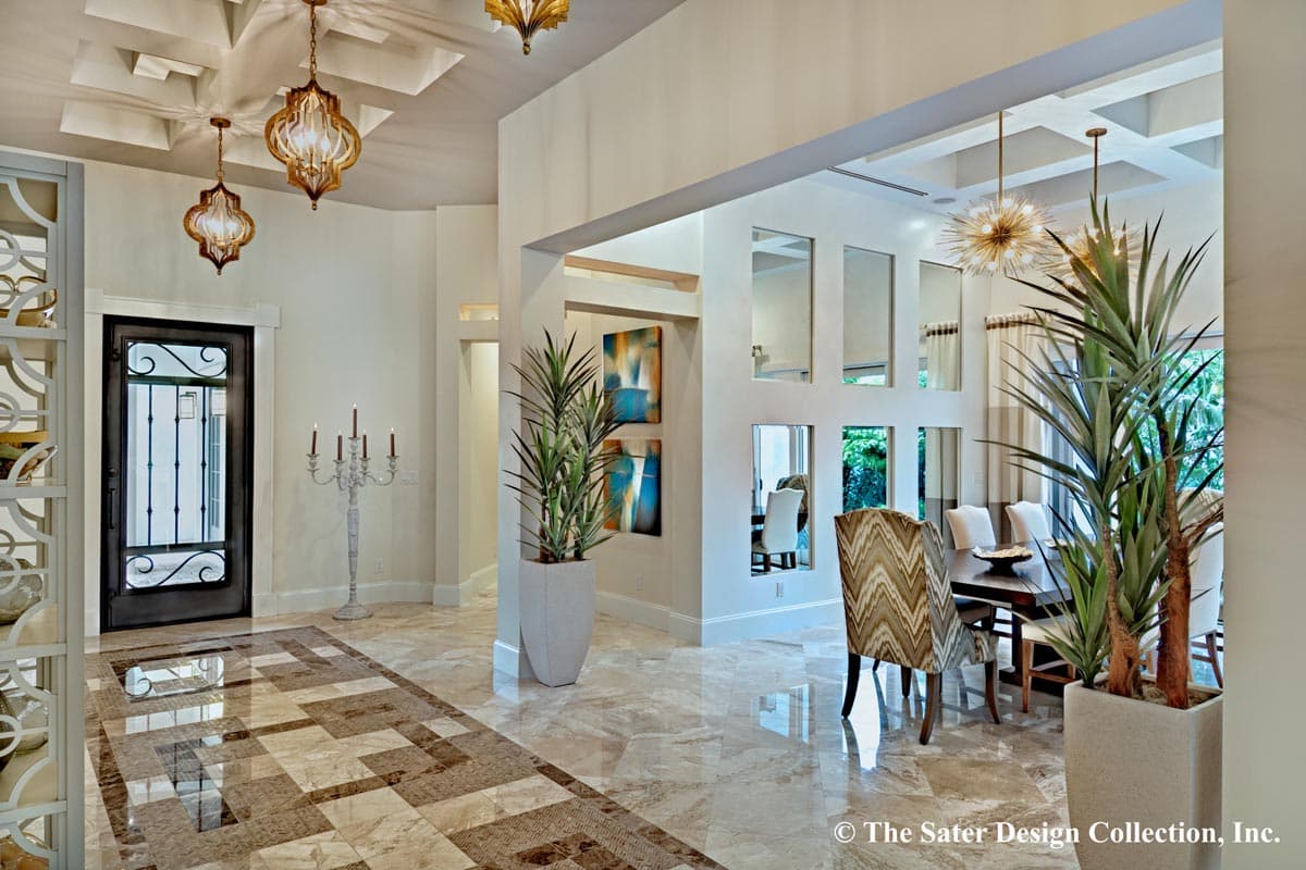 Plan 340051STR: 3 Bed House Plan with Tuscan Styling with 3 Walk-in Closets in the Master Suite - Image #6 - European, Florida-Style, Mediterranean, Tuscan