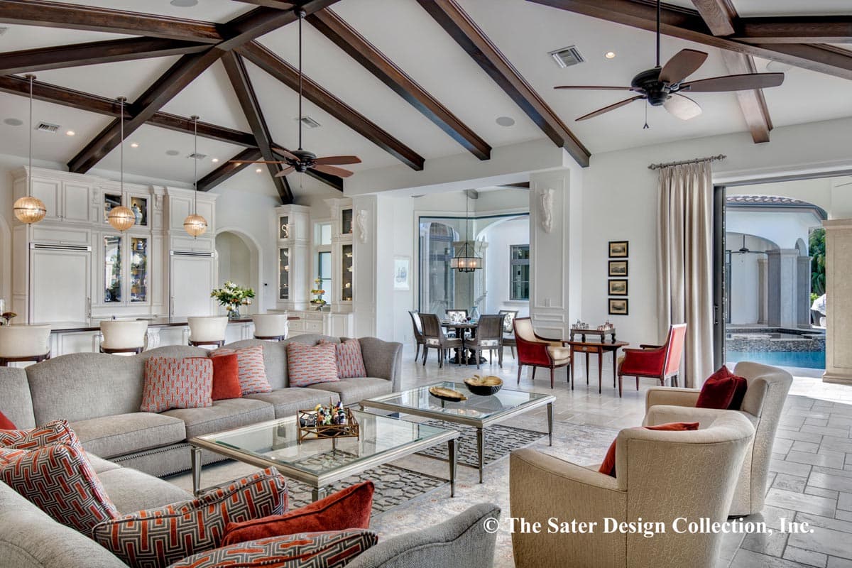 Plan 340057STR: Luxury Tuscan Home Plan with Deluxe Master Suite - Image #8 - European, Florida-Style, Mediterranean, Tuscan