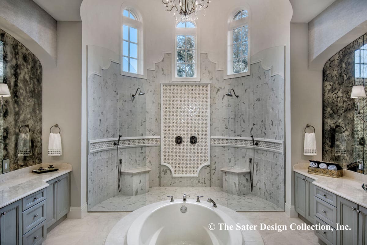 Plan 340057STR: Luxury Tuscan Home Plan with Deluxe Master Suite - Image #10 - European, Florida-Style, Mediterranean, Tuscan