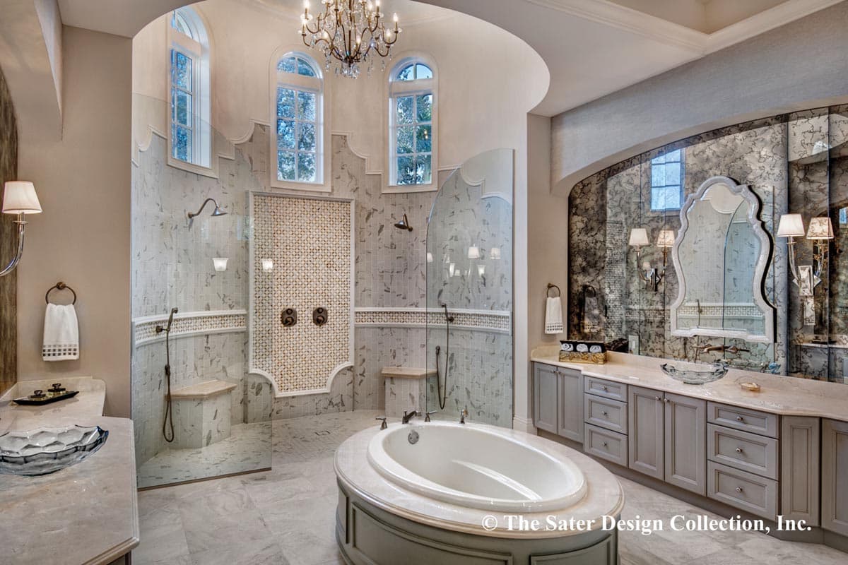 Plan 340057STR: Luxury Tuscan Home Plan with Deluxe Master Suite - Image #11 - European, Florida-Style, Mediterranean, Tuscan