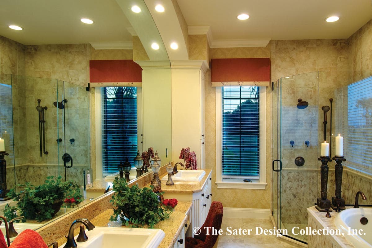 Plan 340059STR: Coastal Euro-style House Plan with Large Master Suite with Outdoor Access - Image #9 - Coastal, European, Florida-Style, Mediterranean