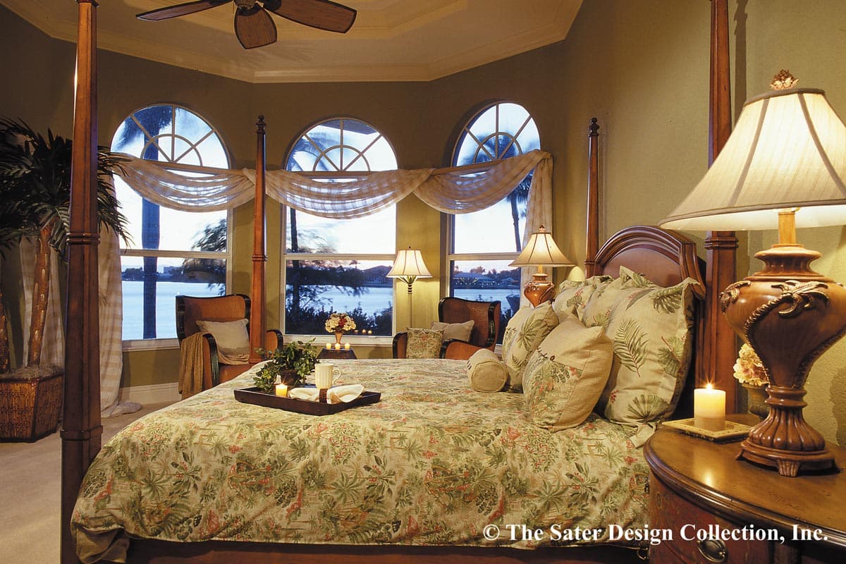 Plan 340069STR: Luxury Mediterranean Home Plan with Multiple Gathering Spaces and Private Master Suite - Image #8 - Coastal, European, Florida-Style, Mediterranean