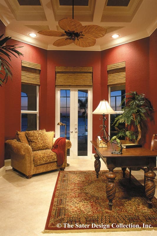 Plan 340069STR: Luxury Mediterranean Home Plan with Multiple Gathering Spaces and Private Master Suite - Image #10 - Coastal, European, Florida-Style, Mediterranean