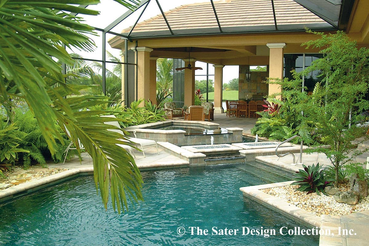 Plan 340070STR: Coastal Mediterranean House Plan with Large Veranda for Indoor Outdoor Living - Image #11 - Coastal, European, Florida-Style, Mediterranean