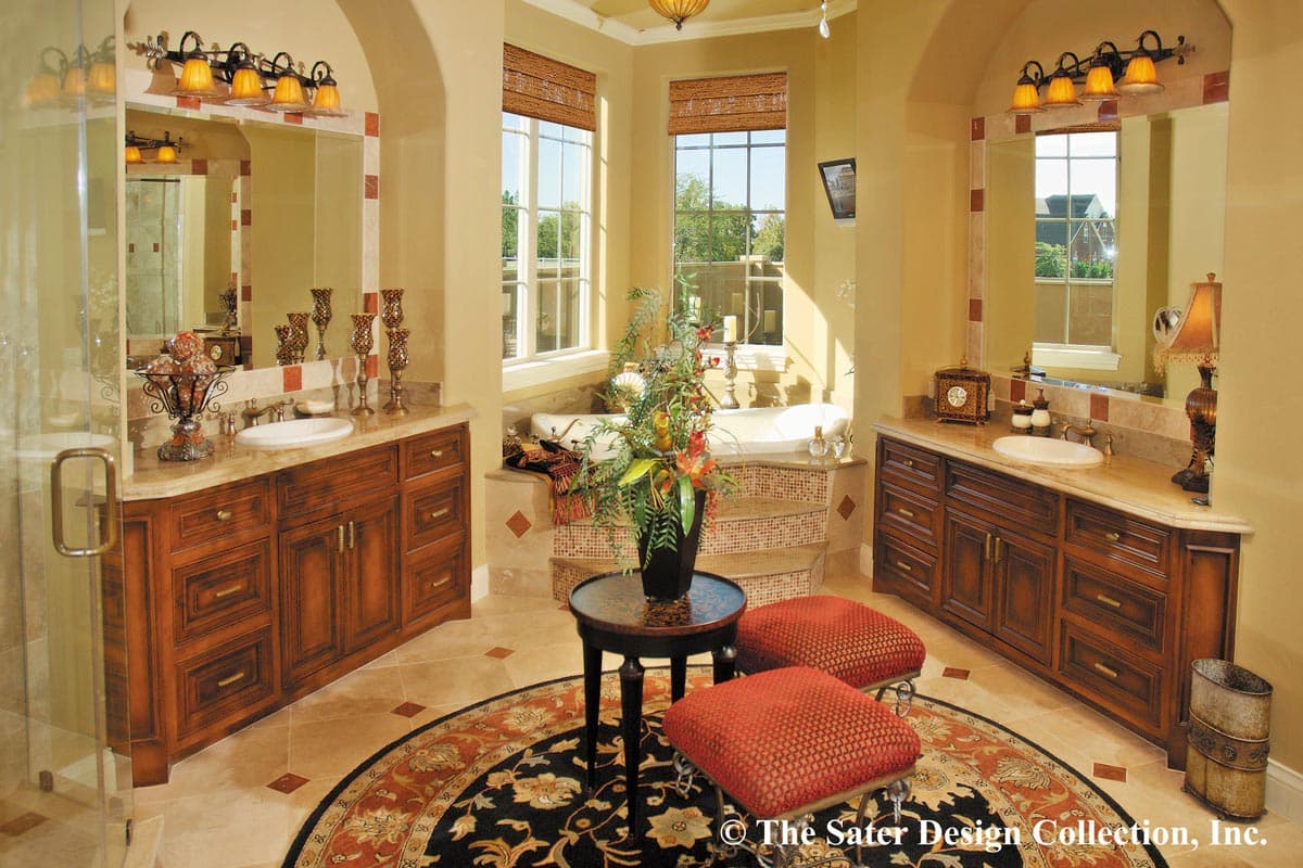 Plan 340073STR: Mediterranean Home Plan with Courtyard and Private Guest Suite - Image #4 - Coastal, European, Florida-Style, Mediterranean