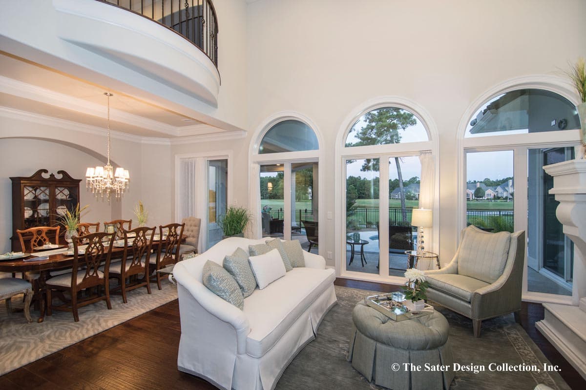 Plan 340076STR: Tuscan-inspired Luxury Home with 2-Story Living Room and Large Rear Veranda - Image #8 - Coastal, European, Mediterranean, Southern, Tuscan