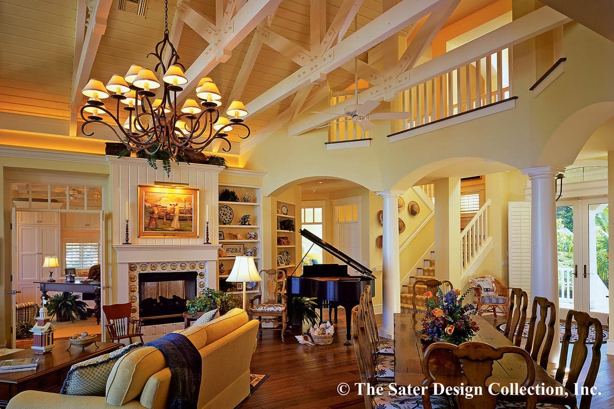 Plan 340080STR: Southern Beach Home with Elevated Foundation and Large Great Room - Image #4 - Beach, Coastal, Florida-Style, Low Country, Southern, Southern Traditional