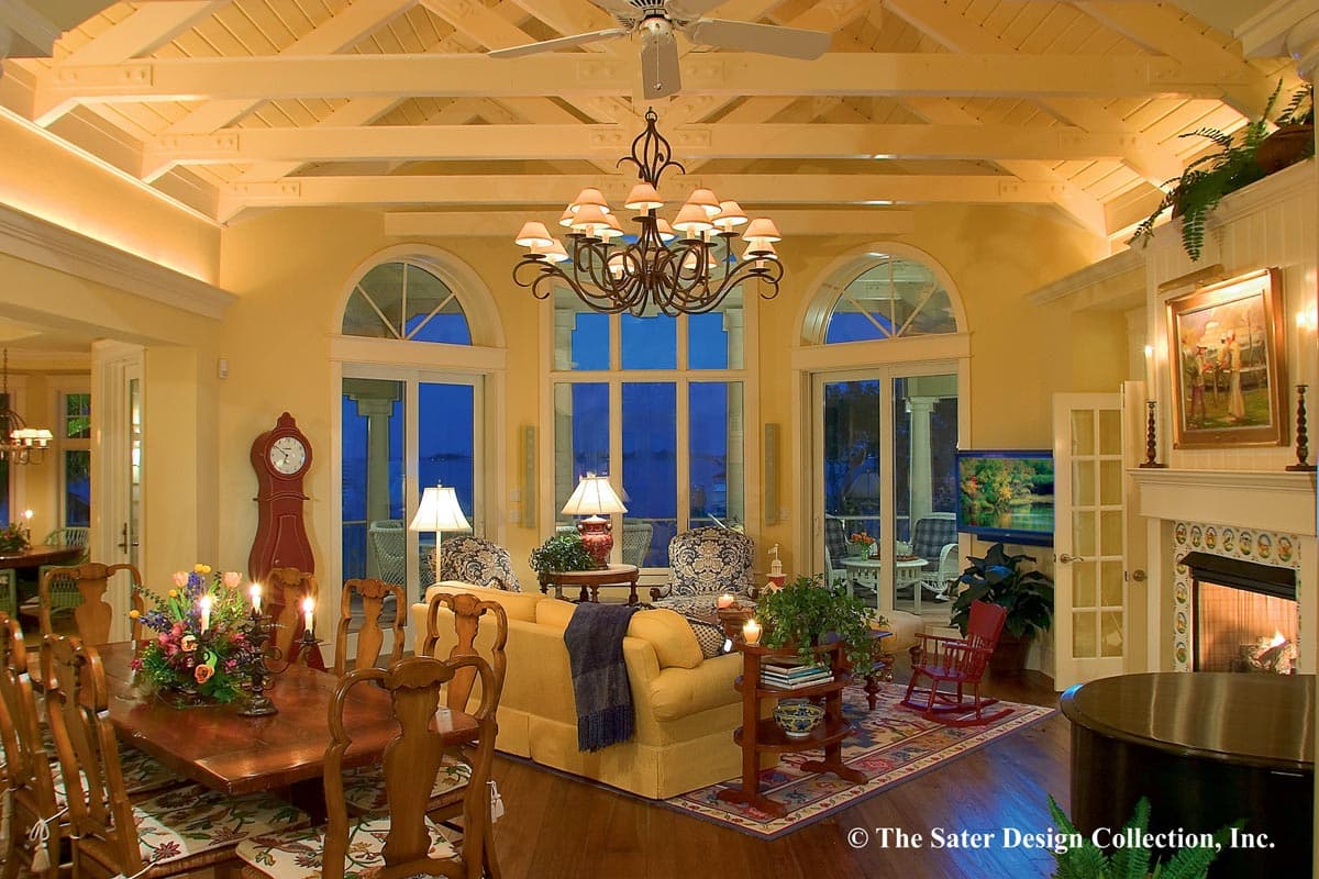 Plan 340080STR: Southern Beach Home with Elevated Foundation and Large Great Room - Image #5 - Beach, Coastal, Florida-Style, Low Country, Southern, Southern Traditional