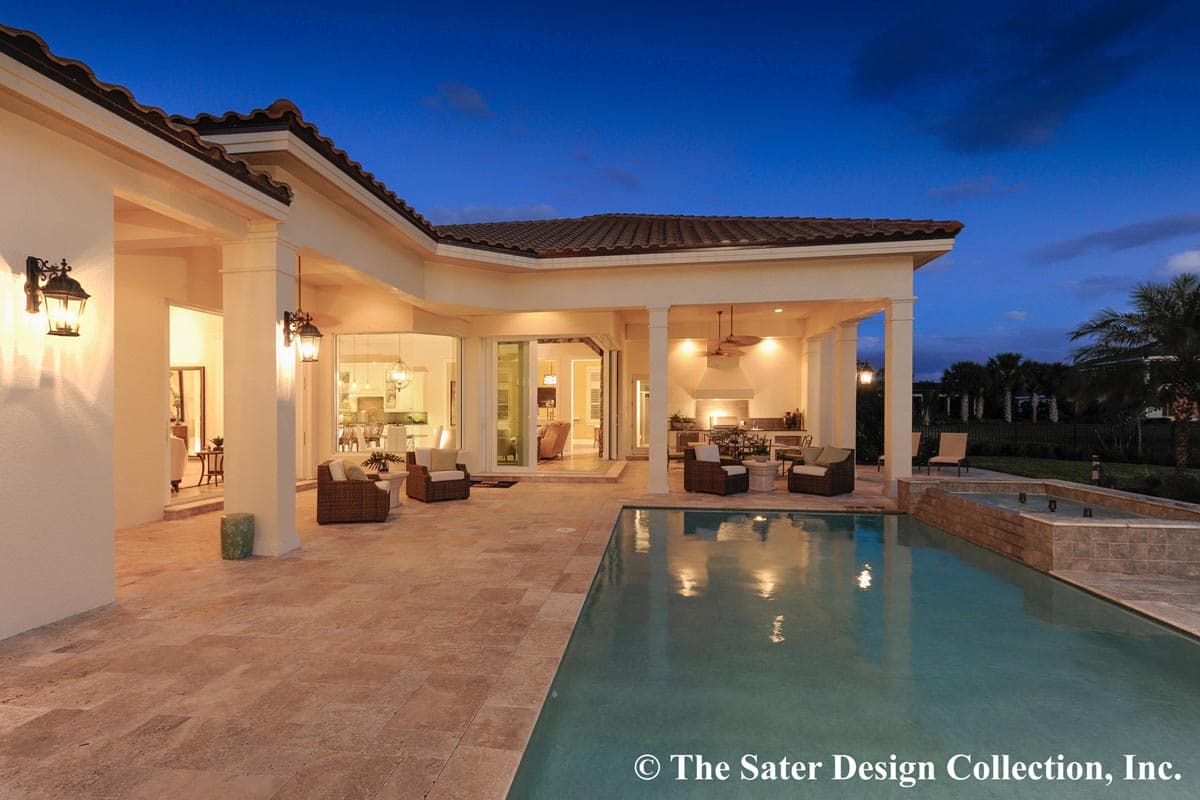 Plan 340084STR: Luxury European Home Plan for Indoor / Outdoor Living - Image #5 - European, Florida-Style, Mediterranean