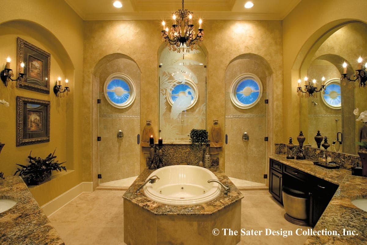 Plan 340088STR: 2 Story Mediterranean House Plan with Indoor-Outdoor Living and a Laundry Chute - Image #9 - Coastal, European, Florida-Style, Mediterranean