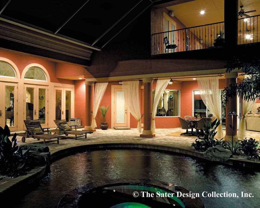 Plan 340088STR: 2 Story Mediterranean House Plan with Indoor-Outdoor Living and a Laundry Chute - Image #11 - Coastal, European, Florida-Style, Mediterranean
