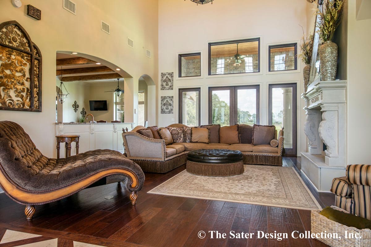 Plan 340098STR: Tuscan-influenced House Plan with 2-Story Great Room - Image #8 - European, Florida-Style, Mediterranean, Southern, Tuscan