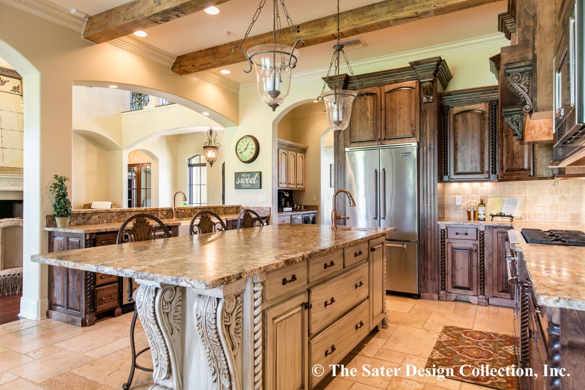 Plan 340098STR: Tuscan-influenced House Plan with 2-Story Great Room - Image #13 - European, Florida-Style, Mediterranean, Southern, Tuscan