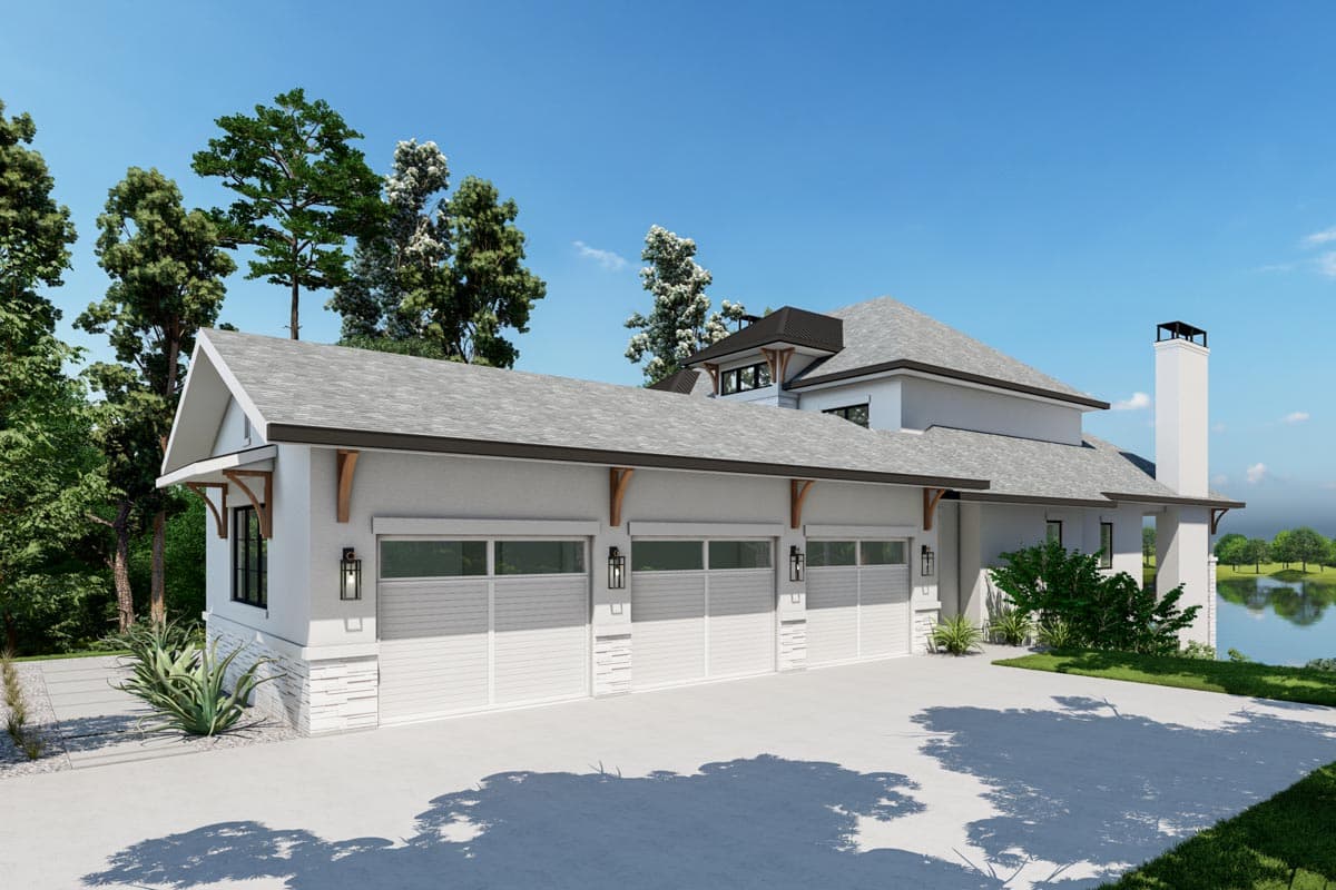 Plan 871012JEN: Luxury Modern Home Plan with Expansive Outdoor Living Spaces and Pool Concept - Image #4 - Contemporary, Modern, Prairie, Transitional