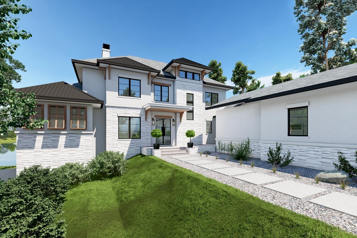 Plan 871012JEN: Luxury Modern Home Plan with Expansive Outdoor Living Spaces and Pool Concept - Image #5 - Contemporary, Modern, Prairie, Transitional