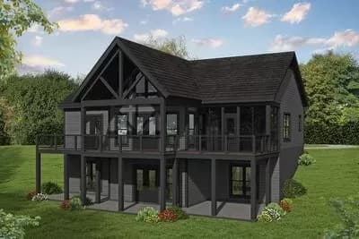 Contemporary 3 Bed Mountain Ranch for the Rear Sloping Lot