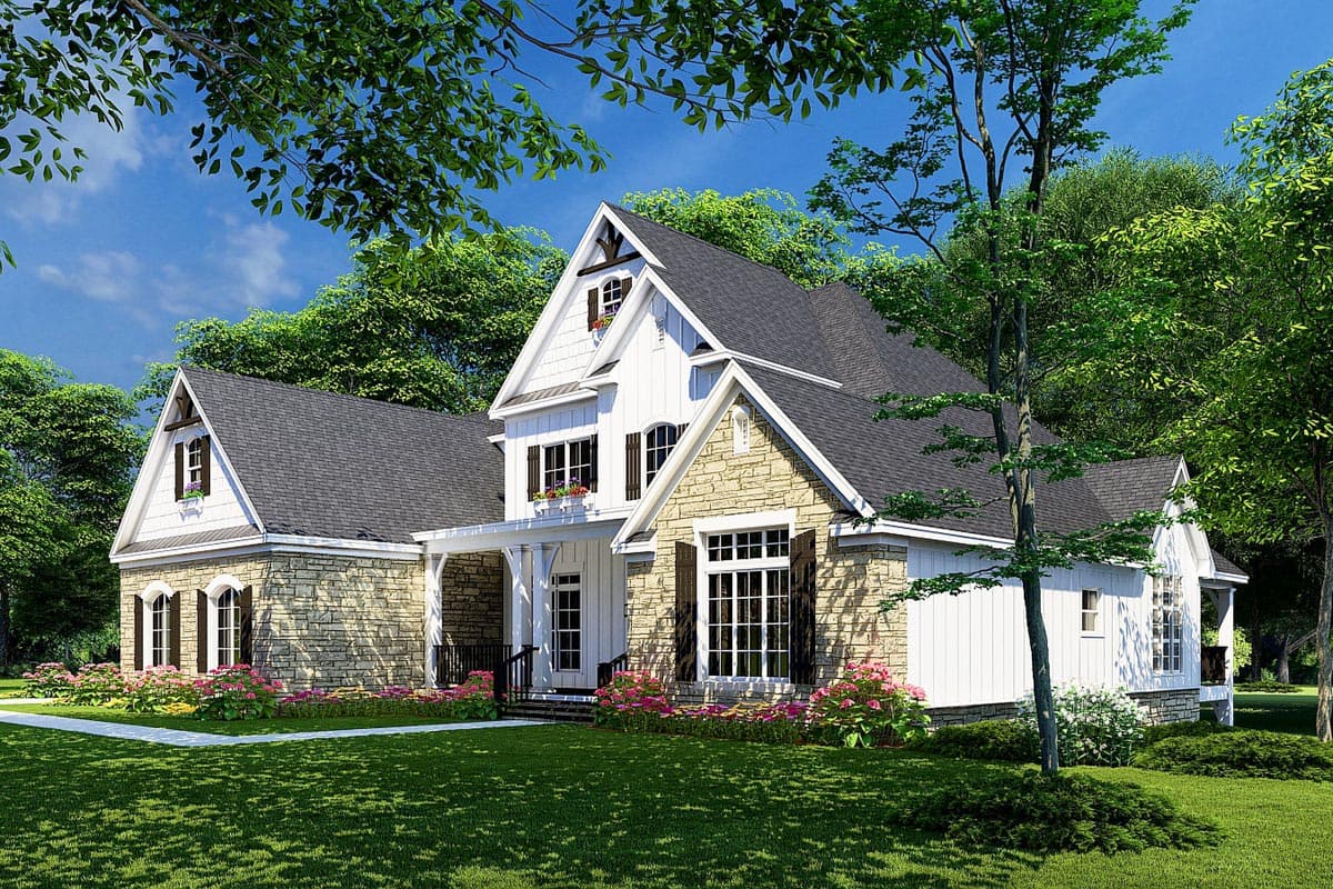 Plan 70720MK: Transitional House Plan with 2 Master Suites and 2 Kitchens - 4474 Sq Ft - Image #4 - Country, Craftsman, New American, Traditional, Transitional