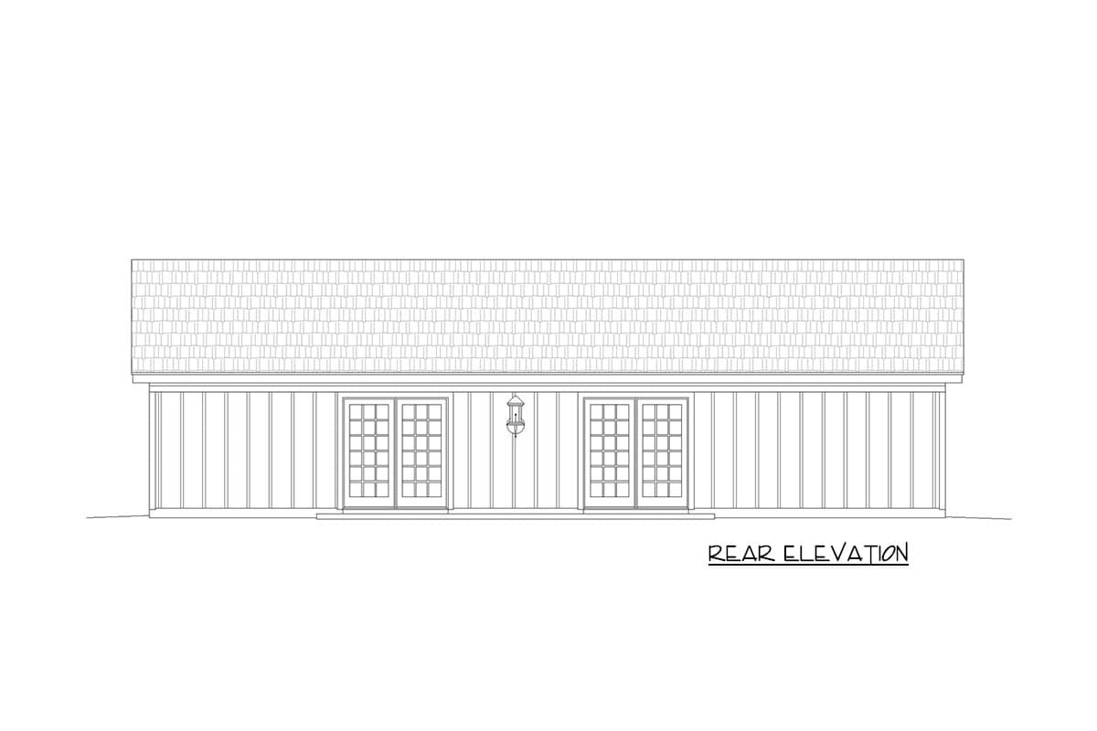 Plan 68881VR: Simple Country Home Plan from Full Width Front Porch - Image #4 - Country, Ranch, Traditional