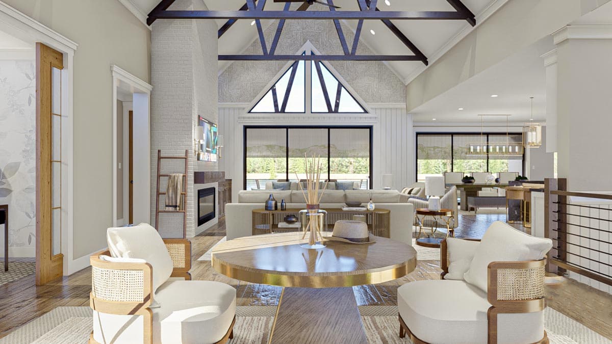 Plan 623063DJ: Contemporary Lake House Plan with Vaulted Great Room and Covered Deck - Image #11 - Contemporary, Country, Modern Farmhouse, New American, Transitional