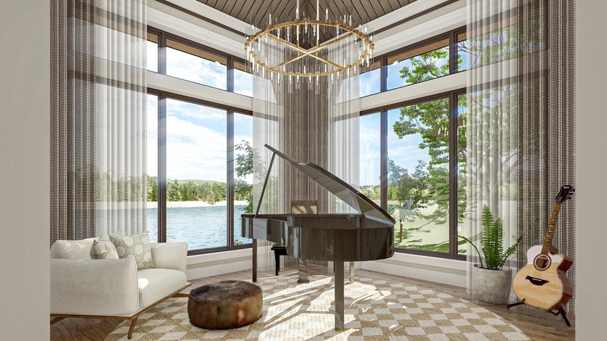 Plan 623063DJ: Contemporary Lake House Plan with Vaulted Great Room and Covered Deck - Image #15 - Contemporary, Country, Modern Farmhouse, New American, Transitional