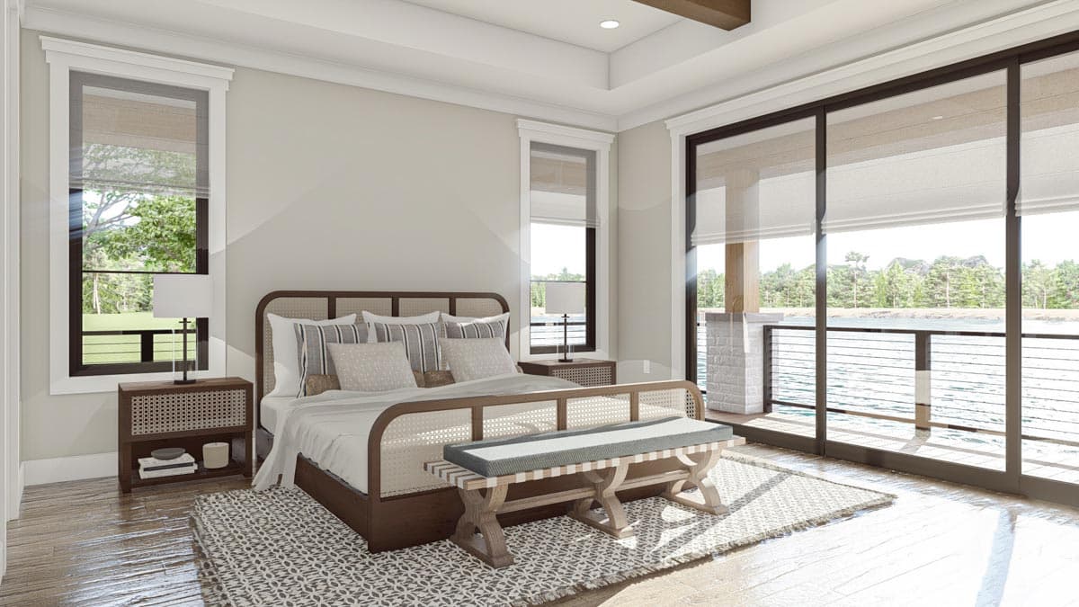 Plan 623063DJ: Contemporary Lake House Plan with Vaulted Great Room and Covered Deck - Image #19 - Contemporary, Country, Modern Farmhouse, New American, Transitional